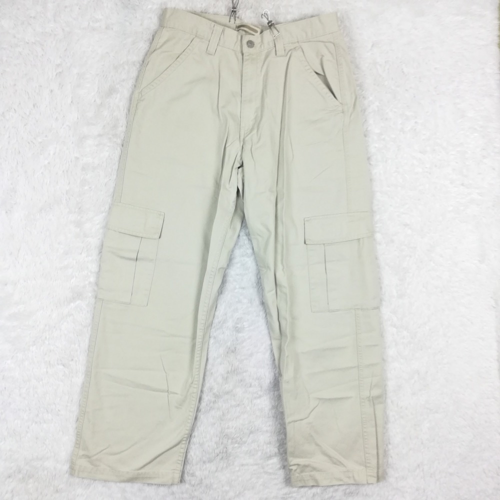 Vtg Silver Tab Levi's Mens Pants Khaki Cargo Utility Relaxed Straight 32x32